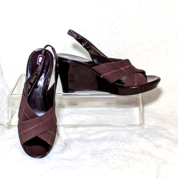 Bandolino Shoes - Women's Bandolino Wedge Platform Sandals, Brown, Summer Casual, Sz 7‎